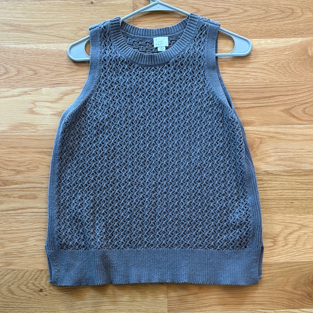 a new day Gray Textured Knit Top